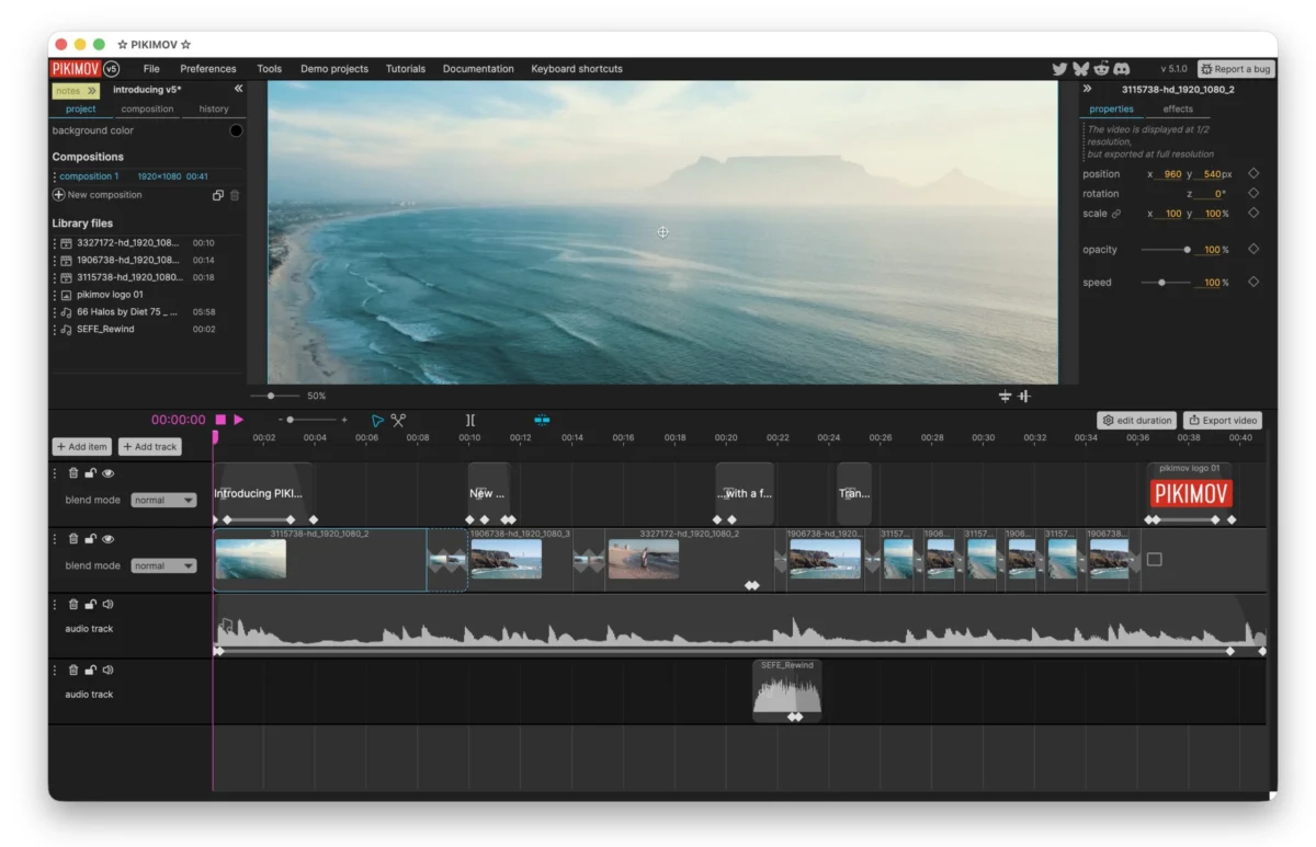 Pikimov 5.1.0 Launches as a Standalone Offline Application, Bringing Browser-Based Video Editing and Motion Graphics to Desktop