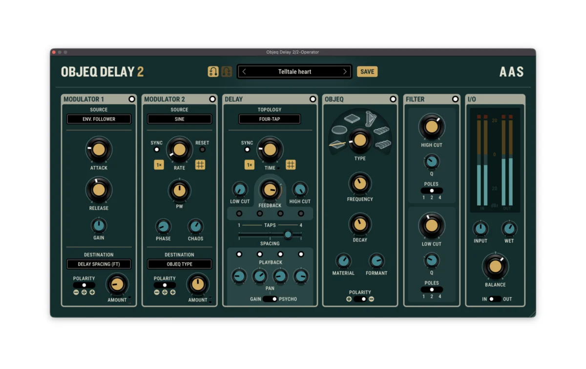 Applied Acoustic Systems Unveils Objeq Delay 2: A Major Overhaul of Physical Modeling and Stereo Delay Effects