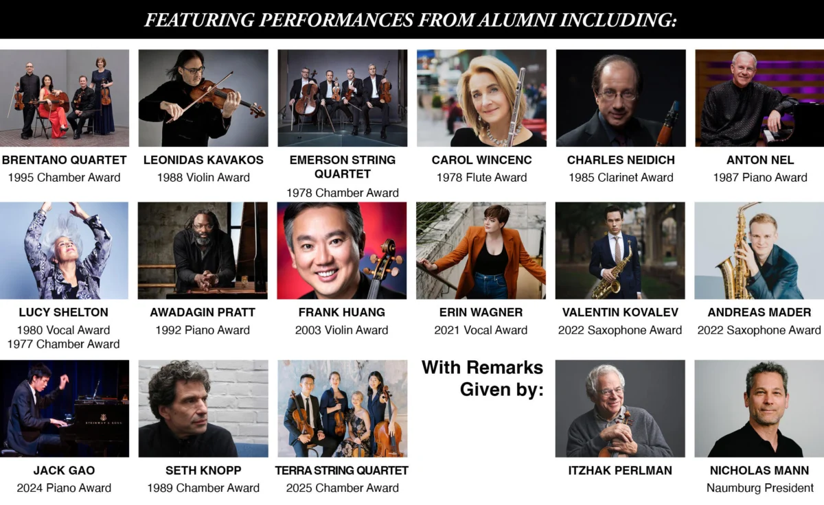 The Walter M. Naumburg Foundation Celebrates Centennial with Gala Concert Featuring Esteemed Artists and World Premiere