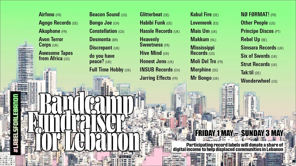 Over 30 labels team up for Bandcamp fundraiser for Lebanon