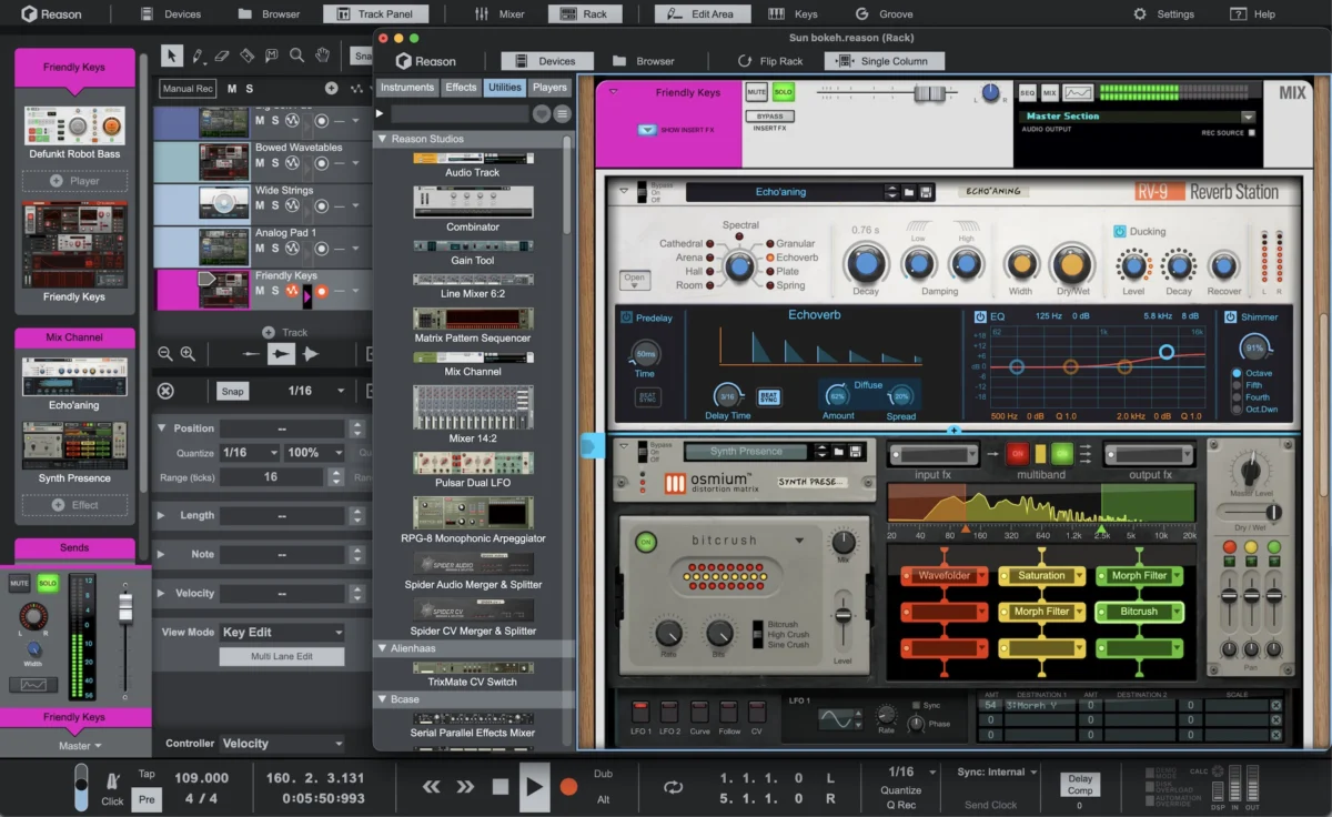 Reason 14 Launches with Enhanced Workflow, New RV-9 Reverb Station, and Dark Mode