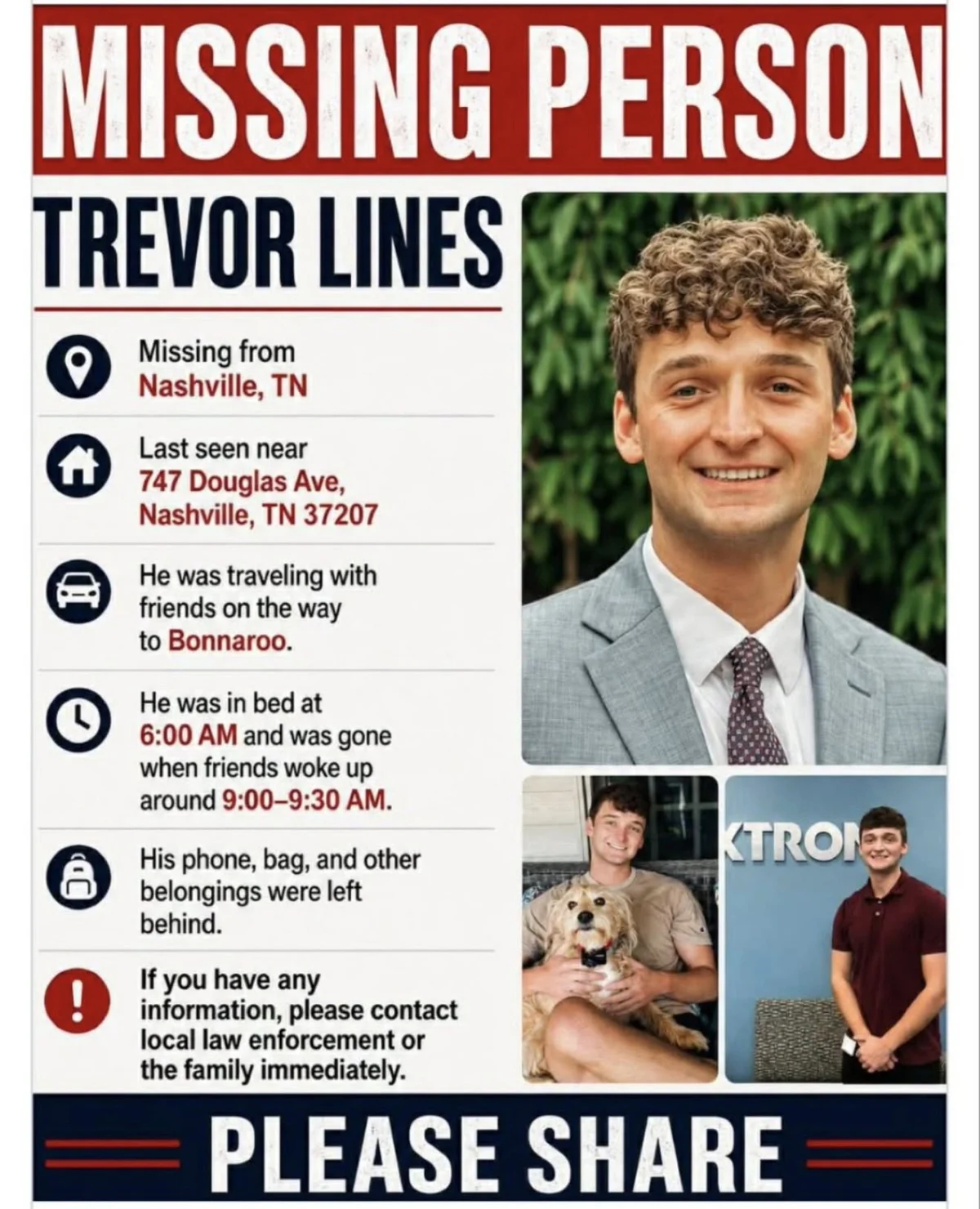 Family and Authorities Seek Public Assistance as Indiana Man Disappears Ahead of Bonnaroo Music Festival
