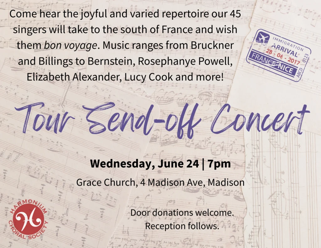 Harmonium Choral Society Embarks on Prestigious France Tour with Free New Jersey Send-Off Concert