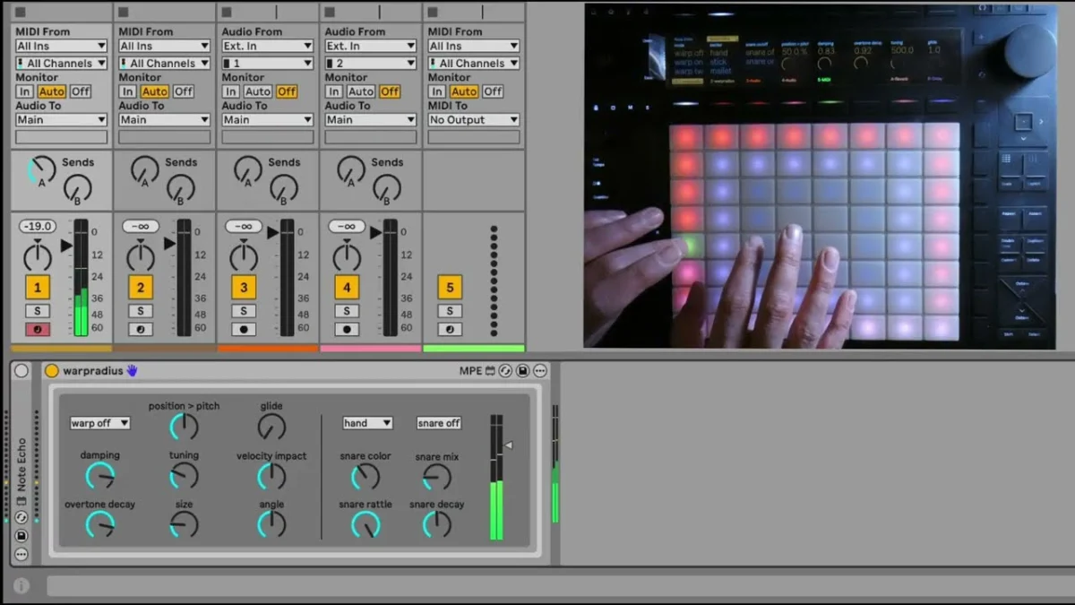 Warpradius: A Revolutionary Free Max for Live Device Transforms Ableton Push 3 into an Expressive Percussion Surface