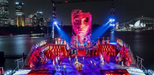 Opera Australia’s Aida will return to Sydney Harbour in 2027.